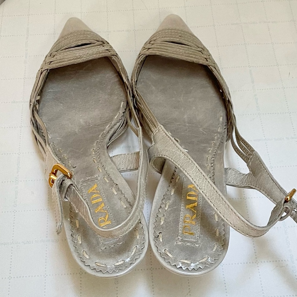 Authentic Prada Slingback Shoes - image 6